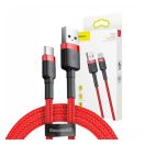 Baseus Cafule USB / USB-C töltő- és adatkábel 2A, 2m, piros