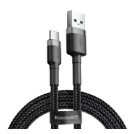   Baseus Cafule USB / USB-C töltő- és adatkábel, 2A, 3m, szürke-fekete