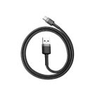 Baseus Cafule USB / USB-C töltő- és adatkábel, 2A, 3m, szürke-fekete