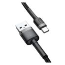 Baseus Cafule USB / USB-C töltő- és adatkábel, 2A, 3m, szürke-fekete