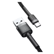  Baseus Cafule USB / USB-C töltő- és adatkábel, 2A, 3m, szürke-fekete