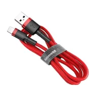   Baseus Cafule USB / Lightning töltő- és adatkábel, 2.4A, 0.5m, piros