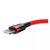   Baseus Cafule USB / Lightning töltő- és adatkábel, 2.4A, 0.5m, piros