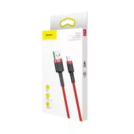   Baseus Cafule USB / Lightning töltő- és adatkábel, 2.4A, 0.5m, piros