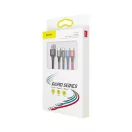 Baseus Fast 4in1 töltő- és adatkábel USB / 2x USB-C / Lightning / MicroUSB 3,5A, 1.2 m, fekete