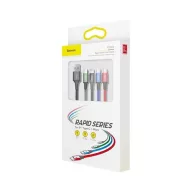   Baseus Fast 4in1 töltő- és adatkábel USB / 2x USB-C / Lightning / MicroUSB 3,5A, 1.2 m, fekete