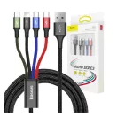 Baseus Fast 4in1 töltő- és adatkábel USB / 2x USB-C / Lightning / MicroUSB 3,5A, 1.2 m, fekete