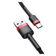   Baseus Cafule USB / USB-C töltő- és adatkábel, 2A, 2m, piros-fekete