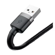   Baseus Cafule USB / Lightning töltő- és adatkábel, 2.4A, 1 m, szürke-fekete