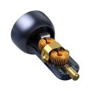 Baseus autós szivargyújtó töltő digitális kijelzővel, USB-A + USB-C, QC3.0+PD, 5A, 65W, fekete