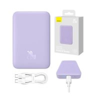   Baseus Magnetic Mini powerbank 10000mAh, USB-C  20W MagSafe, lila
