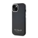 Karl Lagerfeld Grained PU Hotel RSG iPhone 15 hátlap tok, fekete