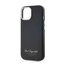 Karl Lagerfeld Grained PU Hotel RSG iPhone 15 hátlap tok, fekete