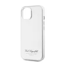 Karl Lagerfeld Grained PU Hotel RSG iPhone 15 hátlap tok, ezüst