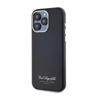   Karl Lagerfeld Grained PU Hotel RSG iPhone 15 Pro hátlap tok, fekete