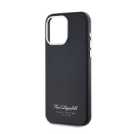   Karl Lagerfeld Grained PU Hotel RSG iPhone 15 Pro hátlap tok, fekete