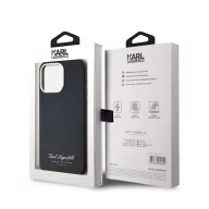   Karl Lagerfeld Grained PU Hotel RSG iPhone 15 Pro hátlap tok, fekete