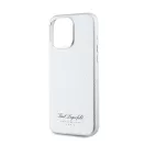 Karl Lagerfeld Grained PU Hotel RSG iPhone 15 Pro Max hátlap tok, ezüst