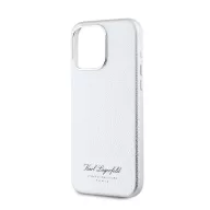   Karl Lagerfeld Grained PU Hotel RSG iPhone 15 Pro Max hátlap tok, ezüst