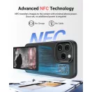 E-Ink okos telefontok, programozható NFC kijelzővel iPhone 13 Pro, fekete