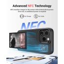 E-Ink okos telefontok, programozható NFC kijelzővel iPhone 14 Pro, fekete