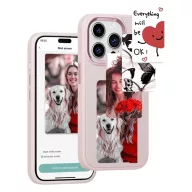   E-Ink okos telefontok, programozható NFC kijelzővel iPhone 15 Pro Max, rózsaszín