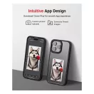 E-Ink okos telefontok, programozható NFC kijelzővel iPhone 15 Pro Max, rózsaszín