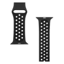 Tactical 161 Double Apple Watch 1/2/3/4/5/6/7/8/9/10/SE 42/44/45mm szilikon szíj, fekete