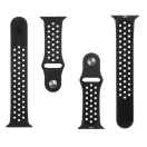 Tactical 161 Double Apple Watch 1/2/3/4/5/6/7/8/9/10/SE 42/44/45mm szilikon szíj, fekete