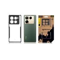   Tactical Quantum Stealth Infinix Note 40 Pro 4G hátlap tok, átlátszó/fekete