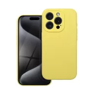 2mm Apple iPhone 15 szilikon hátlap tok, sárga