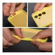 2mm Samsung Galaxy A25 5G szilikon hátlap tok, sárga