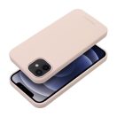 Roar Apple iPhone 12 prémium szilikon tok velúr béléssel, világos rózsaszín