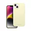 Roar Apple iPhone 14 prémium szilikon tok velúr béléssel, világossárga