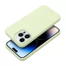 Roar Apple iPhone 14 Pro Max prémium szilikon tok velúr béléssel, világoszöld