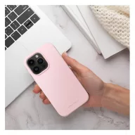   Roar Apple iPhone 14 Plus prémium szilikon tok velúr béléssel, világos rózsaszín