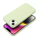 Roar Apple iPhone 14 Plus prémium szilikon tok velúr béléssel, világoszöld