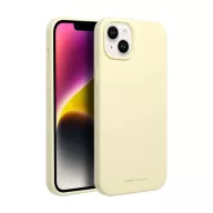   Roar Apple iPhone 14 Plus prémium szilikon tok velúr béléssel, világossárga