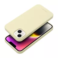   Roar Apple iPhone 14 Plus prémium szilikon tok velúr béléssel, világossárga