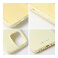   Roar Apple iPhone 14 Plus prémium szilikon tok velúr béléssel, világossárga