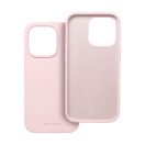 Roar Apple iPhone 15 Pro prémium szilikon tok velúr béléssel, világos rózsaszín