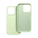 Roar Apple iPhone 15 Pro prémium szilikon tok velúr béléssel, világoszöld