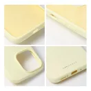 Roar Apple iPhone 15 Pro prémium szilikon tok velúr béléssel, világossárga