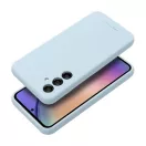 Roar Samsung Galaxy A54 5G prémium szilikon tok velúr béléssel, világoskék