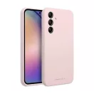 Roar Samsung Galaxy A54 5G prémium szilikon tok velúr béléssel, világos rózsaszín
