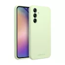 Roar Samsung Galaxy A54 5G prémium szilikon tok velúr béléssel, világoszöld