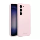 Roar Samsung Galaxy S23 5G prémium szilikon tok velúr béléssel, világos rózsaszín
