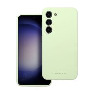   Roar Samsung Galaxy S23 5G prémium szilikon tok velúr béléssel, világoszöld