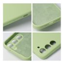 Roar Samsung Galaxy S23 5G prémium szilikon tok velúr béléssel, világoszöld