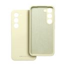 Roar Samsung Galaxy S23 5G prémium szilikon tok velúr béléssel, világossárga